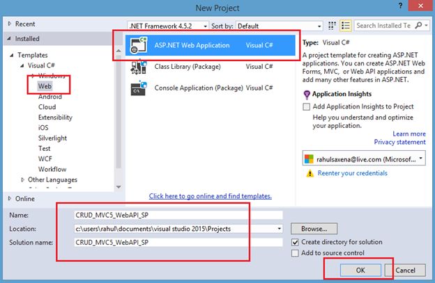 Create New Application